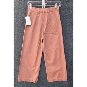 Free‎ People The Patti Cropped Wide Leg Pants Rose Pink 27